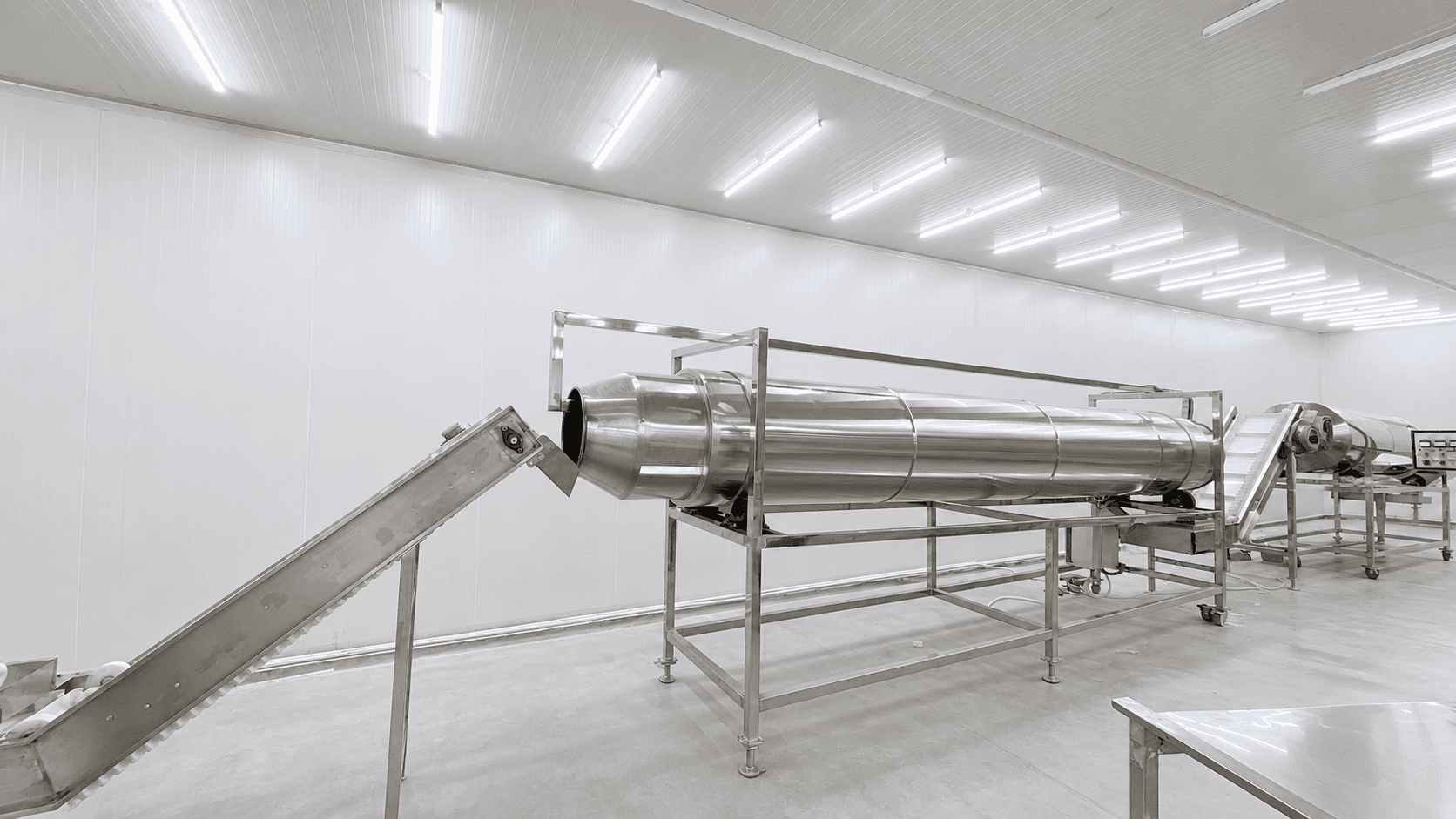 Stainless-steel processing equipment at Glen Harvest